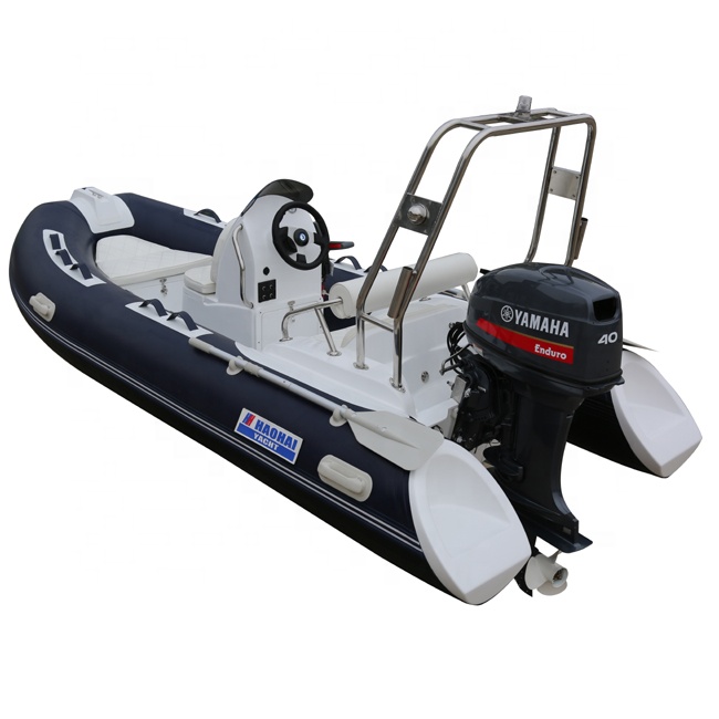 Fishing Boat Inflatable - 13フィート（3.9メートル）ダブルモデルハイパロン製インフレータブルボート、1.2mmグラスファイバーとPVC製リブモーターボート、ディープVハル、屋外釣り用