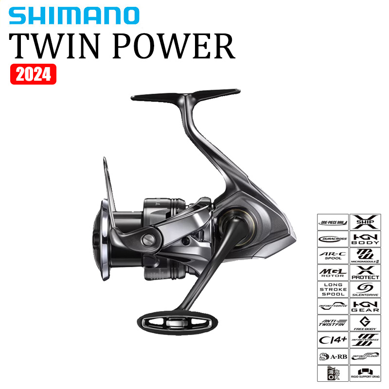 Shimano Reel Sustain - シマノ 2024 ツインパワー 海水対応スピニングリール 175-265g 9+1