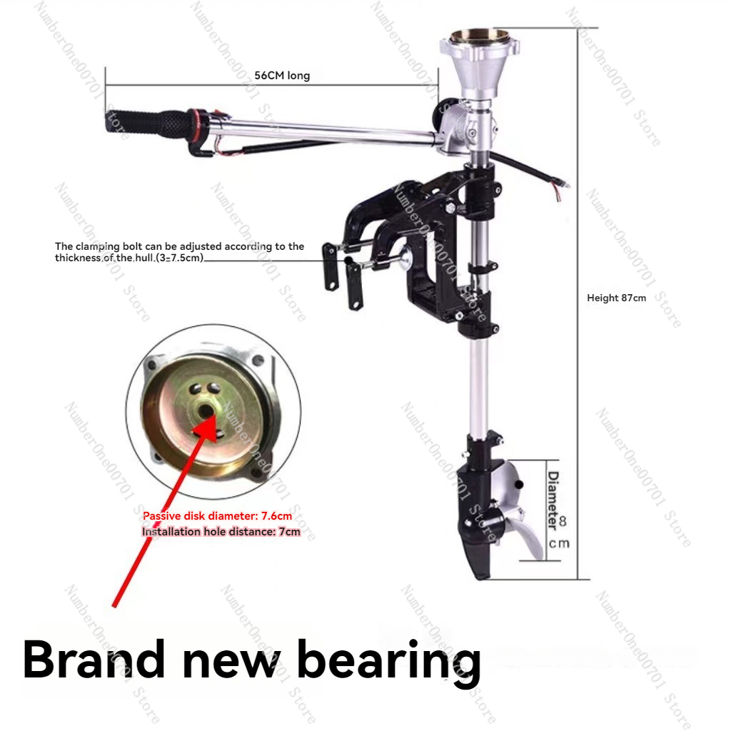 Fishing Boat Outboard Motor - 船外機プロペラ芝刈り機改造ブラケット4ストロークインフレータブルボート釣りボートカヤックフック